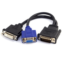 DMS 59PIN Male to DVI Female Adapter VGA Y-Splitter Short Cable for Monitor